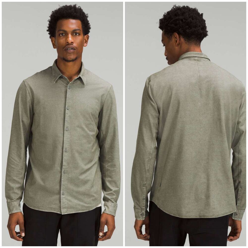 Lululemon Commission Long Sleeve Shirt Enzyme Dye Carob Brown XL Long Sleeve